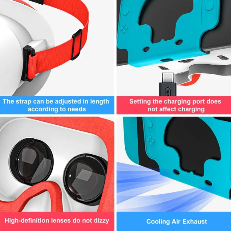 DEVASO Compatible With Switch / Switch OLED Gaming Console VR Glasses(Black White)