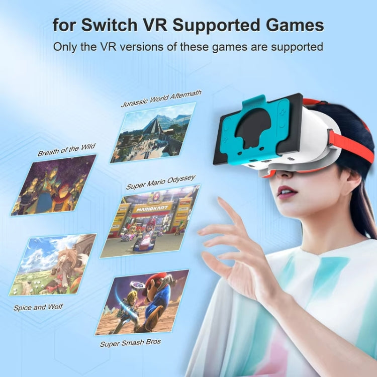 DEVASO Compatible With Switch / Switch OLED Gaming Console VR Glasses(Black White)