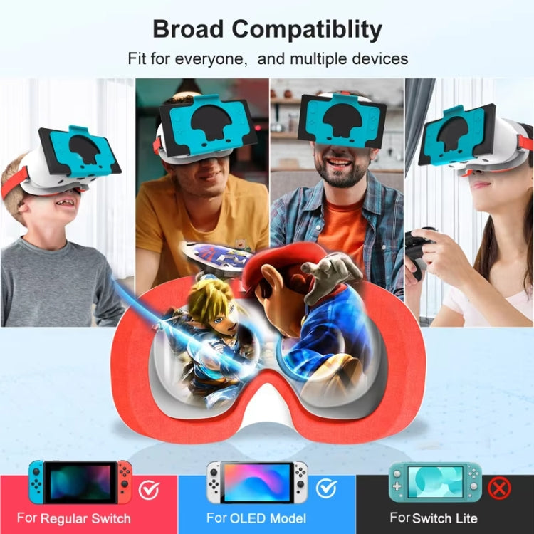 DEVASO Compatible With Switch / Switch OLED Gaming Console VR Glasses(Black White)