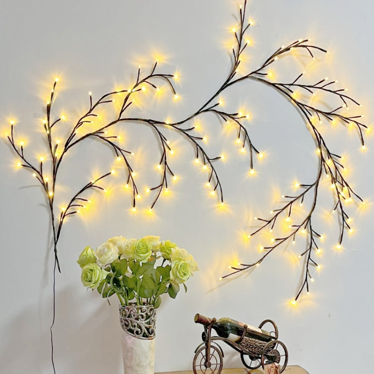2.3m 144 LEDs Branch Rattan String Lights Wedding Home Decor Garland Lamps, Style: USB Always-on(Warm White)