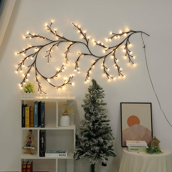 2.3m 144 LEDs Branch Rattan String Lights Wedding Home Decor Garland Lamps, Style: USB Always-on(Warm White)