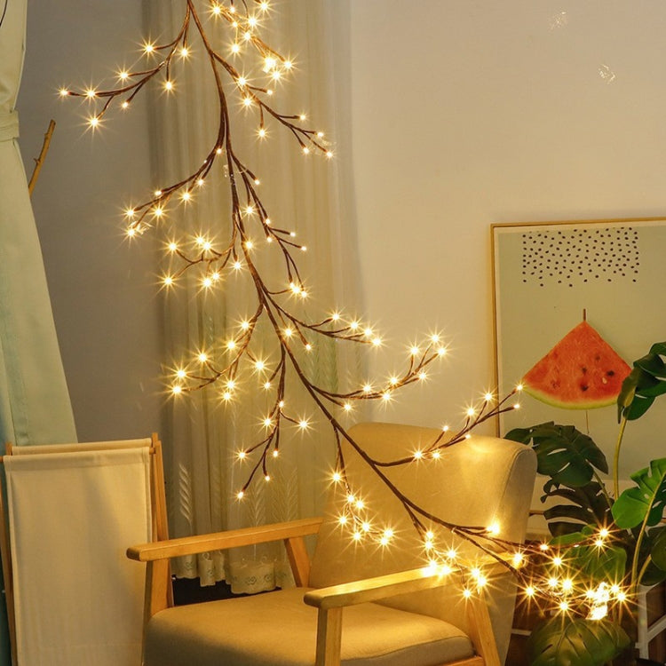 2.3m 144 LEDs Branch Rattan String Lights Wedding Home Decor Garland Lamps, Style: USB Always-on(Warm White)