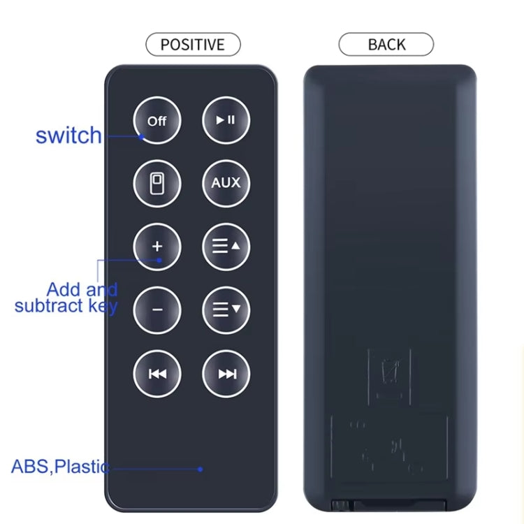 For BOSE SD10 Bluetooth Speaker Remote Control Replacement Parts(Black)