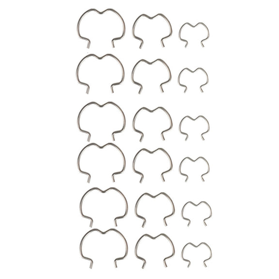 18pcs /Set Quick Connector Clip Transmission Cooler Wire Clip(Silver)