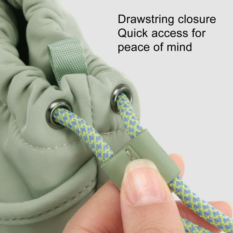 Cwatcun D159 Cloud Drawstring Camera Bag Shoulder Crossbody Photo Bag(Gray)