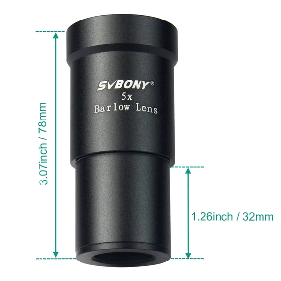 SVBONY F9102A 1.25 Inch 5x Multiplier Astronomical Telescope Accessories