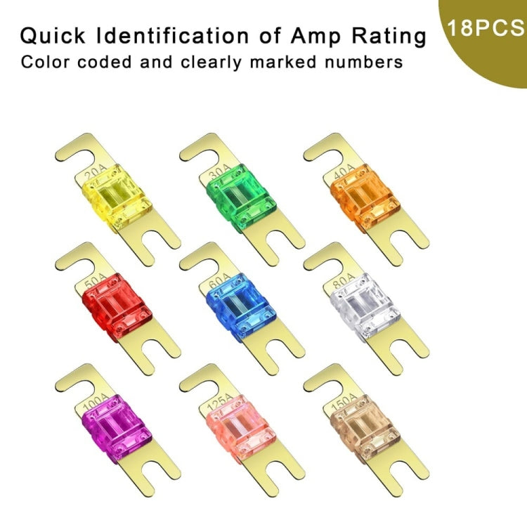 8pcs/Set 12V-58V Mini ANL High Current Bolt-on Fuse(20A-150A)