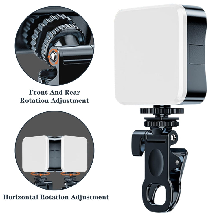 Clip Fill Light with PTZ Video Conference Mobile Phone Camera Photography Lamp, Spec: Rechargable RGB Light