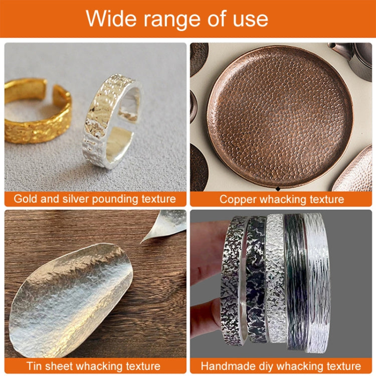Handmade DIY Square Hammer Gold And Silver Jewelry Texture Hammer, Model: No.9