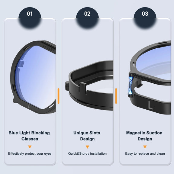For PlayStation VR 2 DEVASO 4 In 1 Glasses Anti-scratch Ring Lens