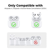 For Airpods 4 AhaStyle WG163 Earphone Drop-Proof Dust-Proof Silicone Protective Case With Cleanning Pen(Purple)