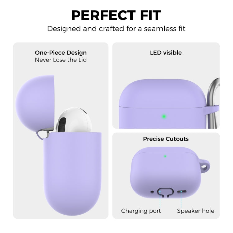 For Airpods 4 AhaStyle WG163 Earphone Drop-Proof Dust-Proof Silicone Protective Case With Cleanning Pen(Black)