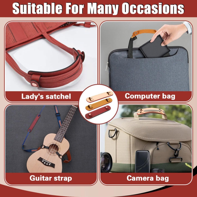Simple Detachable Bag Anti Strangulation Leather Handle Accessory(Light Brown)