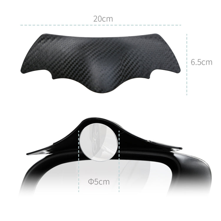 1pair Car Rearview Mirror Rain Eyebrow Blind Spot Reversing Round Mirror(White)