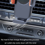 Car Wireless Charging Outlet Navigation Mobile Phone Holder(Single Hook Type)