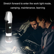Outdoor Window Breaking Escape Safety Hammer Emergency Flashlight(Black White)