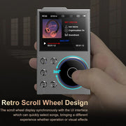 2.4 Inch HIFI Bluetooth Music Player DSD256 Mastering Sound Quality Walkman, Memory: 16GB+32GB(Black)