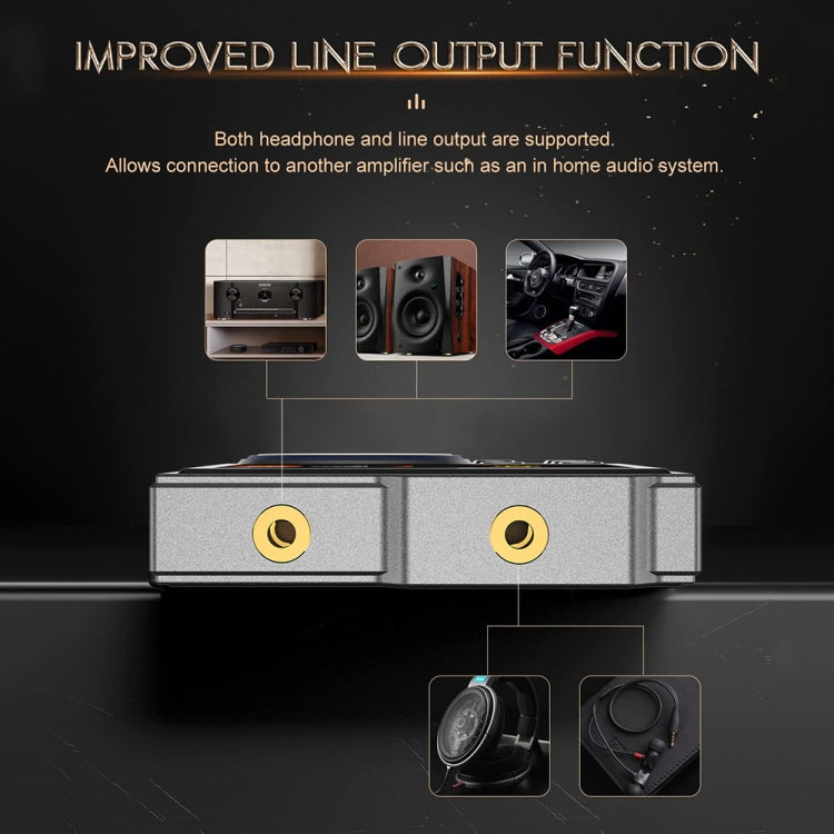 2.4 Inch HIFI Bluetooth Music Player DSD256 Mastering Sound Quality Walkman, Memory: 16GB+16GB(Black)