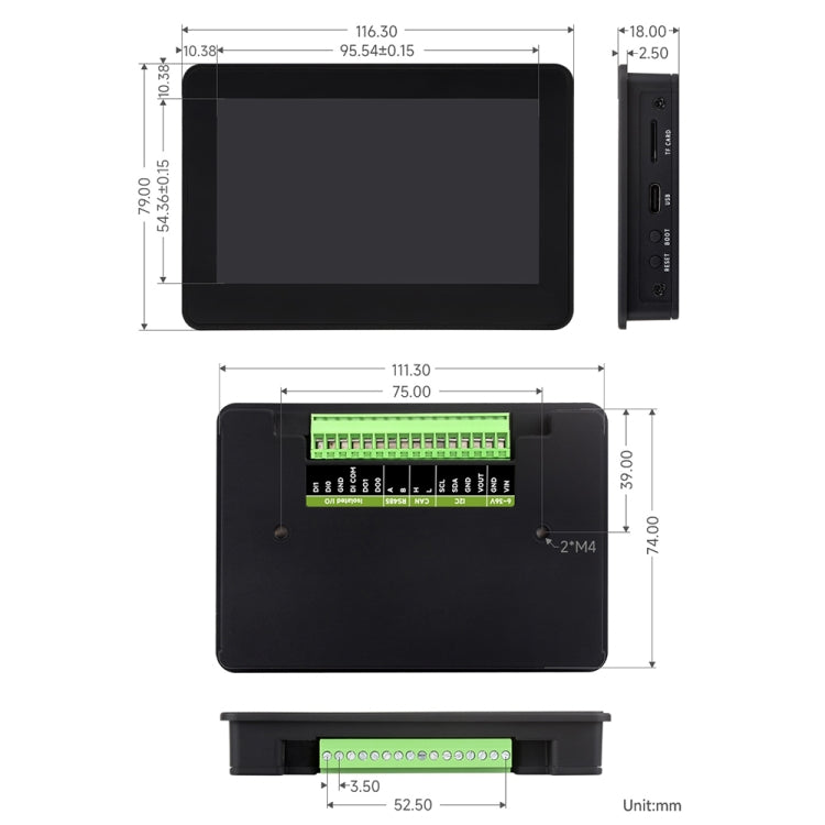 Waveshare ESP32-S3 4.3inch 800×480 Touch LCD Development Board With Case