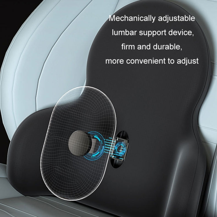 Multifunctional Car Memory Foam Adjustable Lumbar Support, Color: Classic Dark Blue