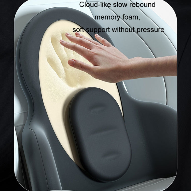 Multifunctional Car Memory Foam Adjustable Lumbar Support, Color: Classic Dark Blue