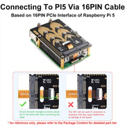 Waveshare For Raspberry Pi 5 PCIe To 2-Ch M.2 Adapter Type B NVMe Protocol(27710)