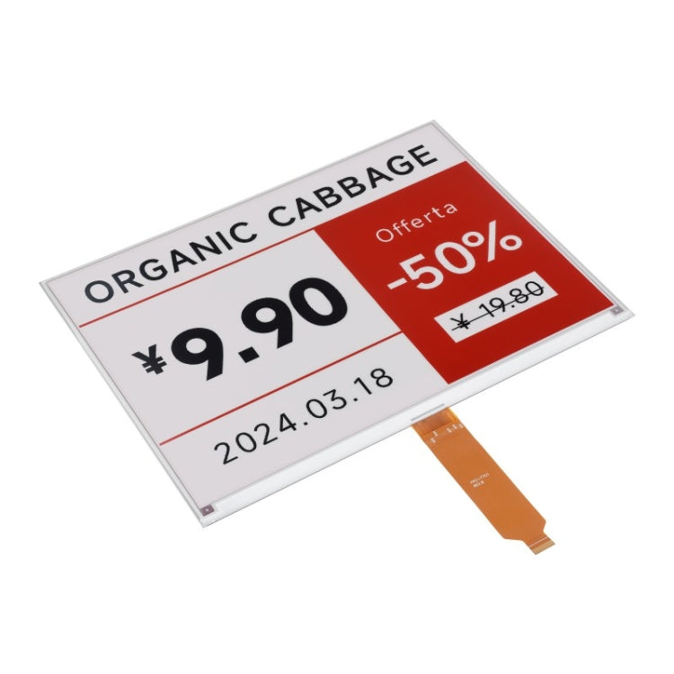 Waveshare 13.3inch 960��680 Pixels SPI Communication E-Ink Display, Spec: Nude Screen Version