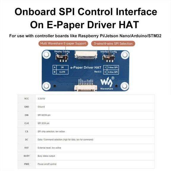 Waveshare 13.3inch 960��680 Pixels SPI Communication E-Ink Display, Spec: Module Version