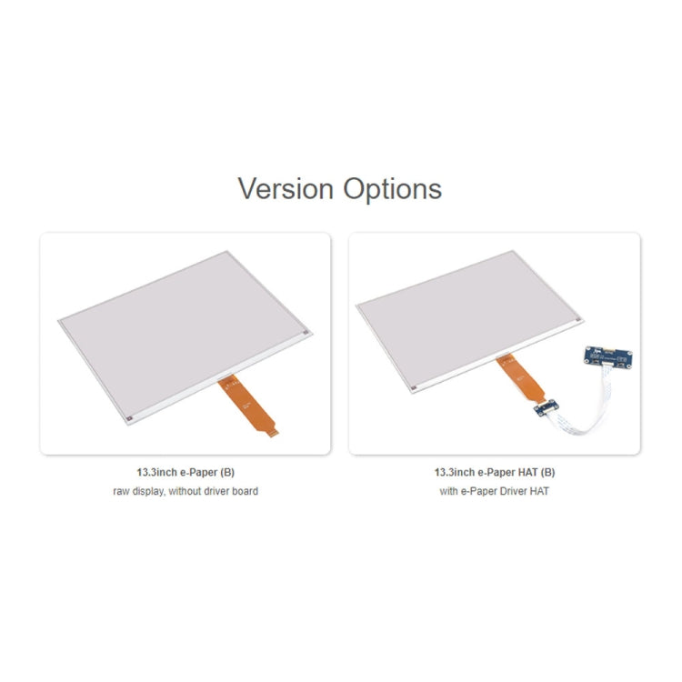 Waveshare 13.3inch 960��680 Pixels SPI Communication E-Ink Display, Spec: Module Version