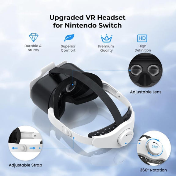 DEVASO Compatible With Switch / Switch OLED Display Game Console HD 3D VR Glasses Headband Adjustment Accessories(Orange Blue)
