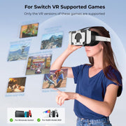 DEVASO Compatible With Switch / Switch OLED Display Game Console HD 3D VR Glasses Headband Adjustment Accessories(Orange Blue)