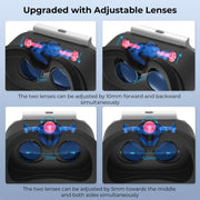 DEVASO Compatible With Switch / Switch OLED Display Game Console HD 3D VR Glasses Headband Adjustment Accessories(Orange Blue)