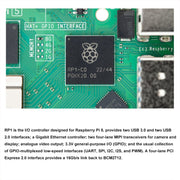Waveshare For Raspberry Pi 5 2.4GHz Quad-Core BCM2712 Processor Development Board, Spec: 2GB