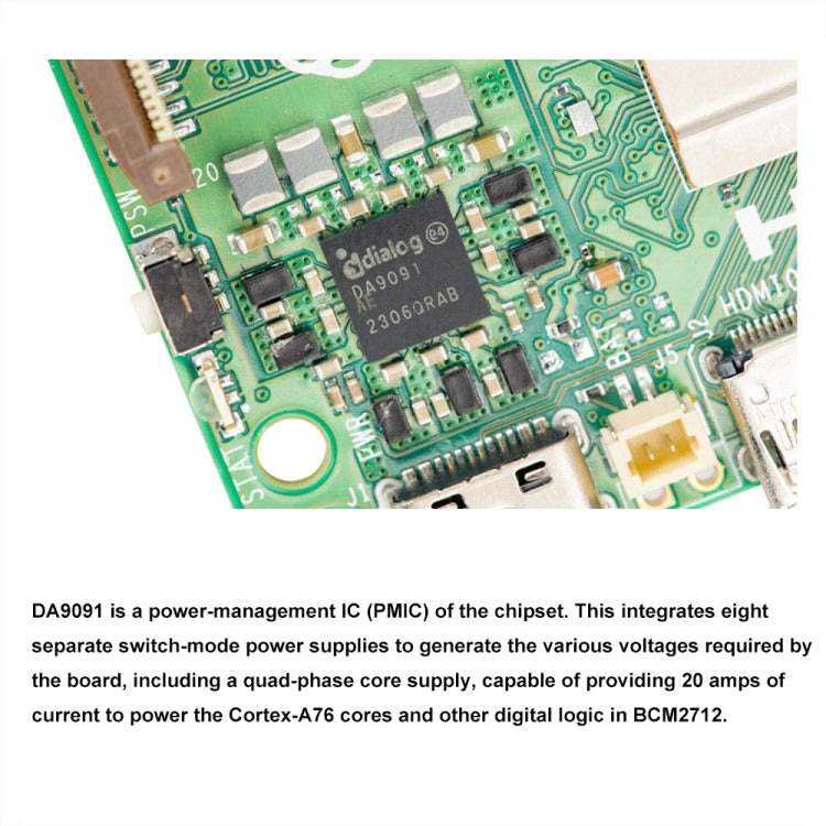 Waveshare For Raspberry Pi 5 2.4GHz Quad-Core BCM2712 Processor Development Board, Spec: 2GB