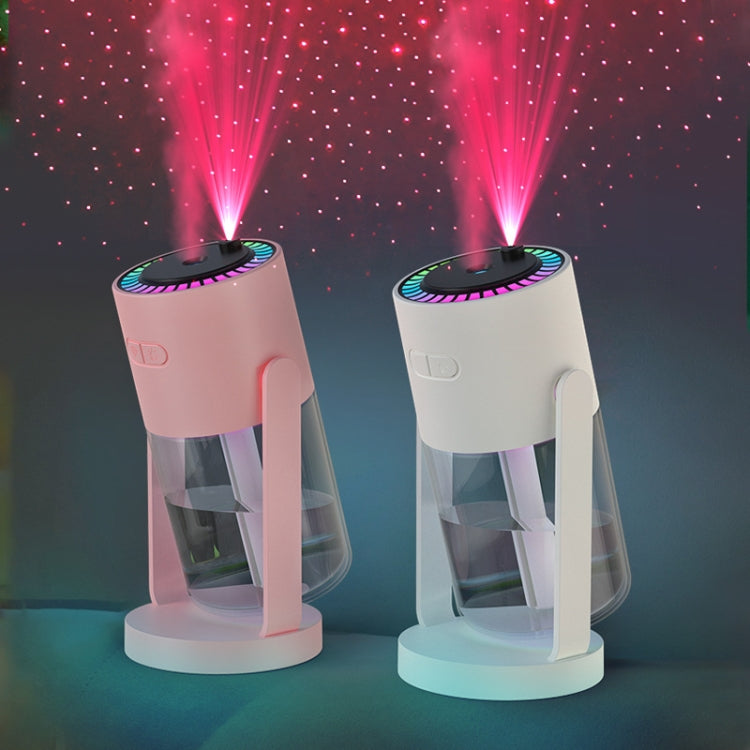 280ml Star Projection Light Humidifier USB Car Diffuser Humidifier Household Hydrating Atomizer, Color: Rotating White