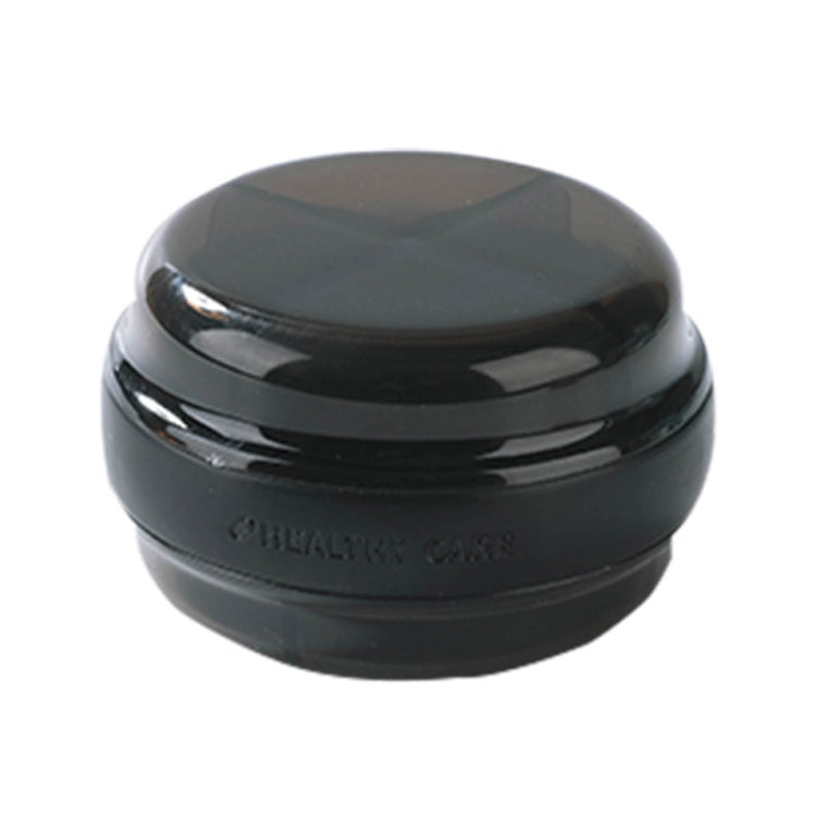 Mini Portable Double Compartment Sealed Medicine Organizer(Black)
