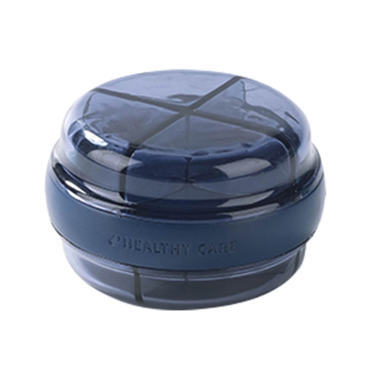 Mini Portable Double Compartment Sealed Medicine Organizer(Blue)