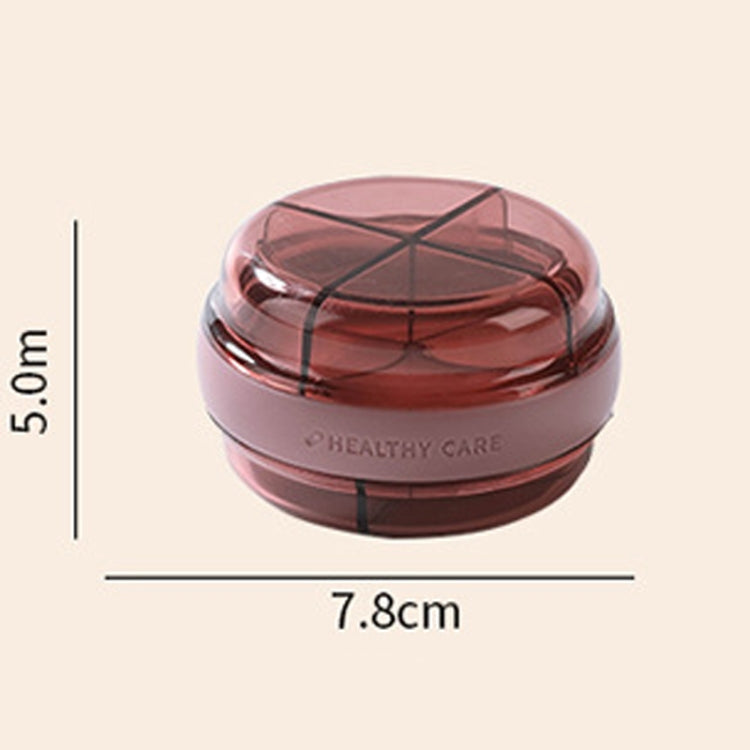 Mini Portable Double Compartment Sealed Medicine Organizer(Black)