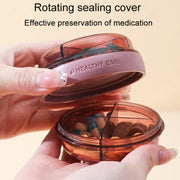 Mini Portable Double Compartment Sealed Medicine Organizer(Black)