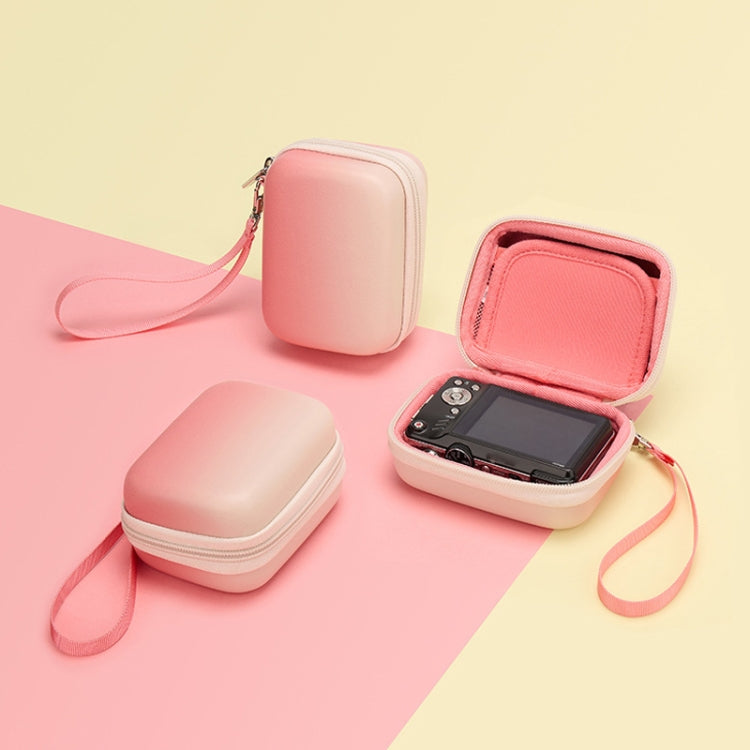 Cwatcun H45 Mini Storage Bag Small Microslice Digital Camera Bag PU Water-resistant Hard Shell Bag(Pink)