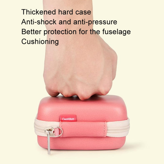 Cwatcun H45 Mini Storage Bag Small Microslice Digital Camera Bag PU Water-resistant Hard Shell Bag(Pink)