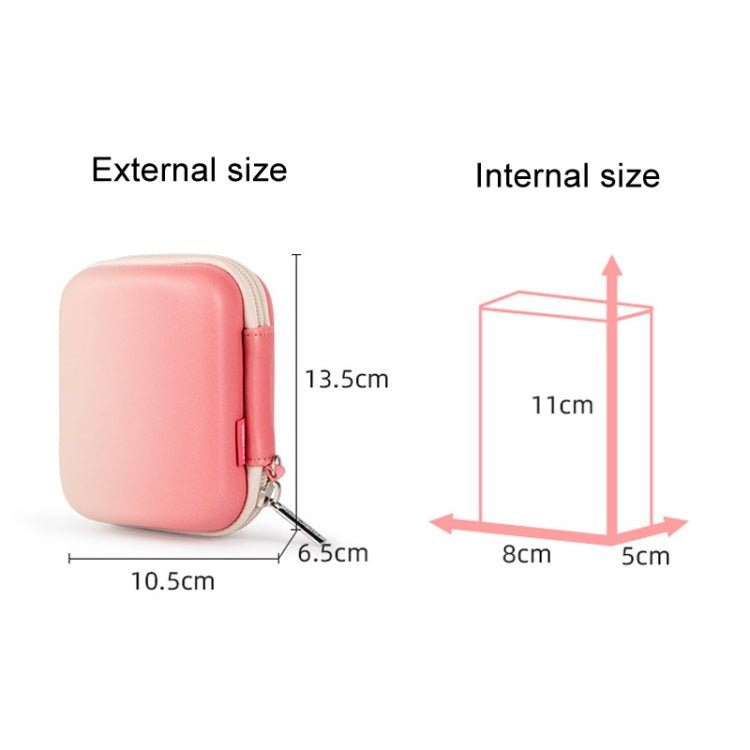 Cwatcun H45 Mini Storage Bag Small Microslice Digital Camera Bag PU Water-resistant Hard Shell Bag(Pink)
