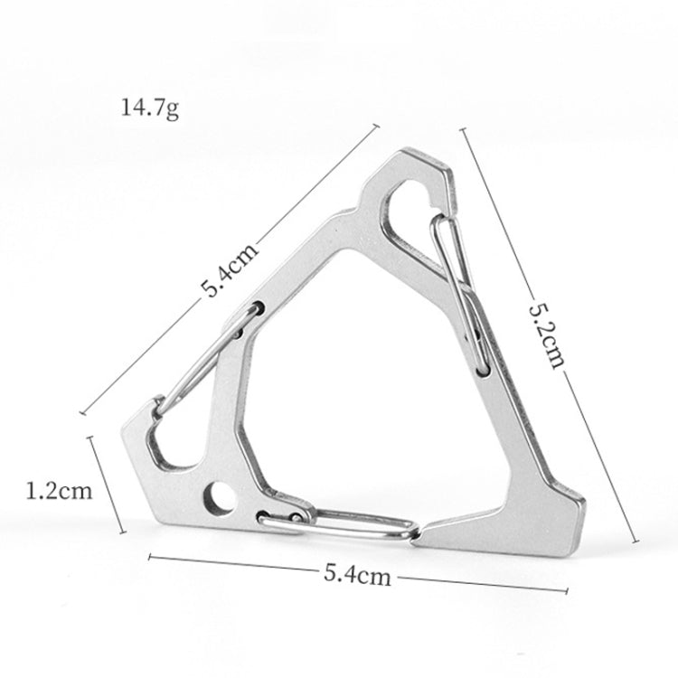 Outdoor Stainless Steel Hanging Buckle Multi-functional Portable Triangle Hook Multi-Hook Carabiner(White)