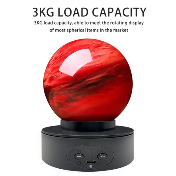 Intelligent Electric Roundabout 360 Degree Rotating Disc Table Live Shooting Video Props(Black)