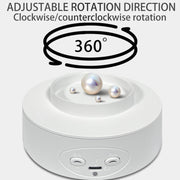 Intelligent Electric Roundabout 360 Degree Rotating Disc Table Live Shooting Video Props(Black)