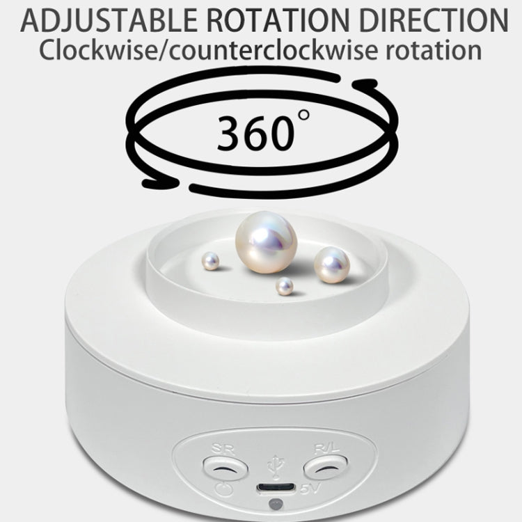 Intelligent Electric Roundabout 360 Degree Rotating Disc Table Live Shooting Video Props(Black)