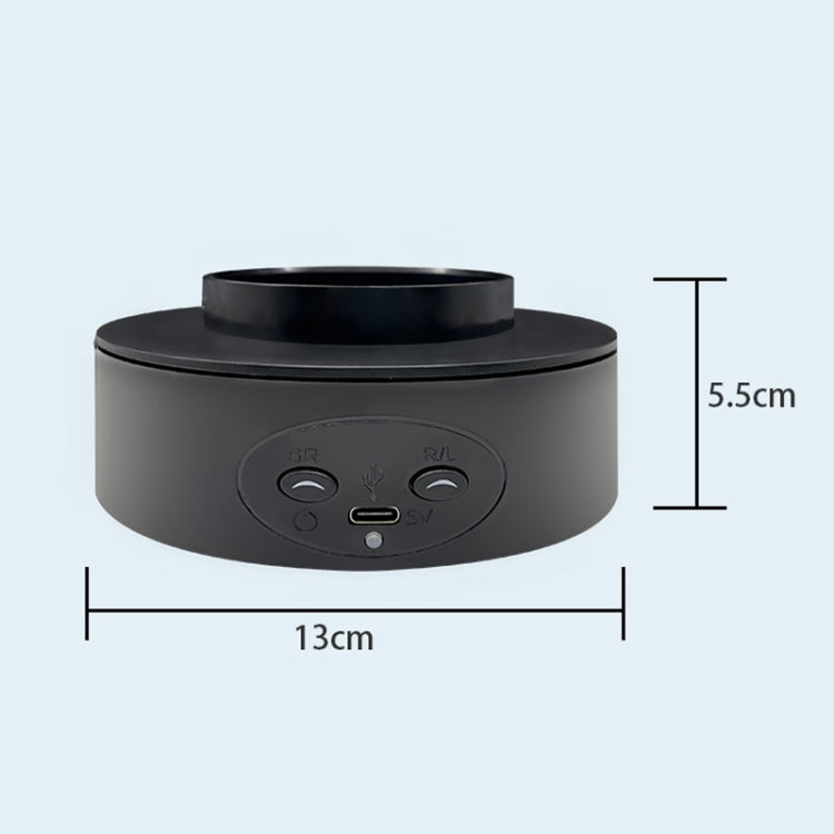 Intelligent Electric Roundabout 360 Degree Rotating Disc Table Live Shooting Video Props(Black)