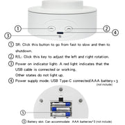 Intelligent Electric Roundabout 360 Degree Rotating Disc Table Live Shooting Video Props(Black)