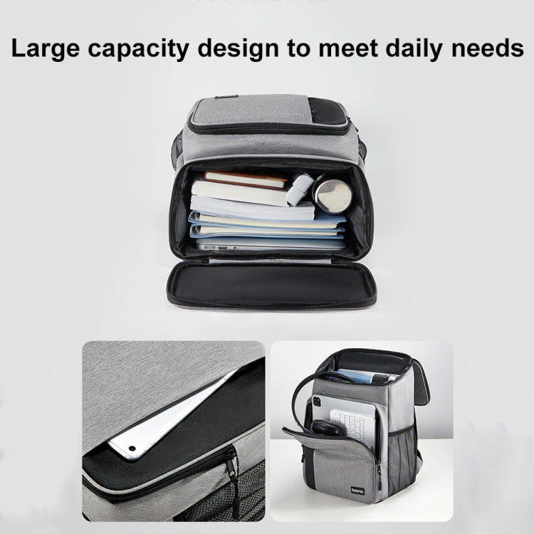 Baona BN-K012 Multifunctional Large-capacity Laptop Backpack Business Backpack(Black)