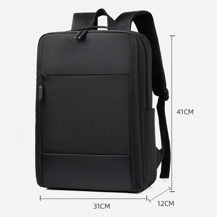 Large-capacity Travel Business Water-resistant Laptop Backpack(Black)